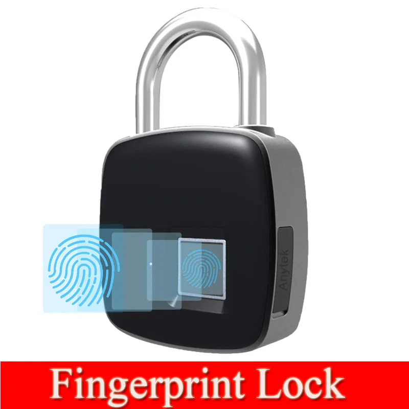 

Smart Fingerprint Lock IP65 Waterproof Security Touch Keyless Lock USB charge Anti-Theft Security Padlock Door Luggage Case Lock