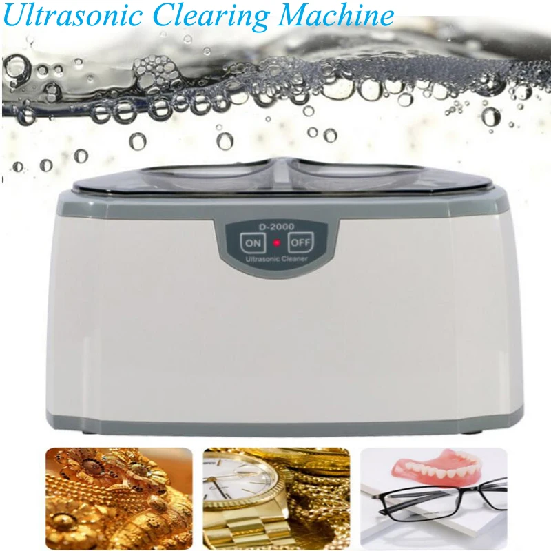 Household Mini Ultrasonic Cleaning Machine Glasses Watch Small Jewelry Cleaner D-2000