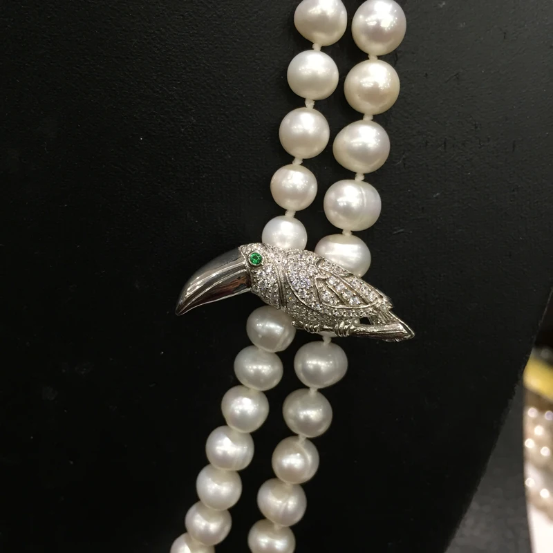 925 sterling silver clip lock woodpecker  it's used for fixing long necklace  and decortaion women