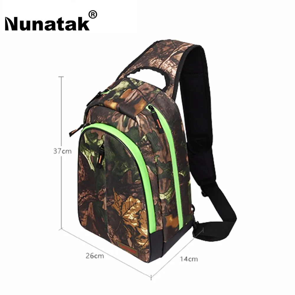 

Nunatak E5 Fishing Bag 37*26*14cm Outdoor Shoulder Bags Waterproof Lure Bag Multi-Purpose Portable Backpack Camouflage / Black