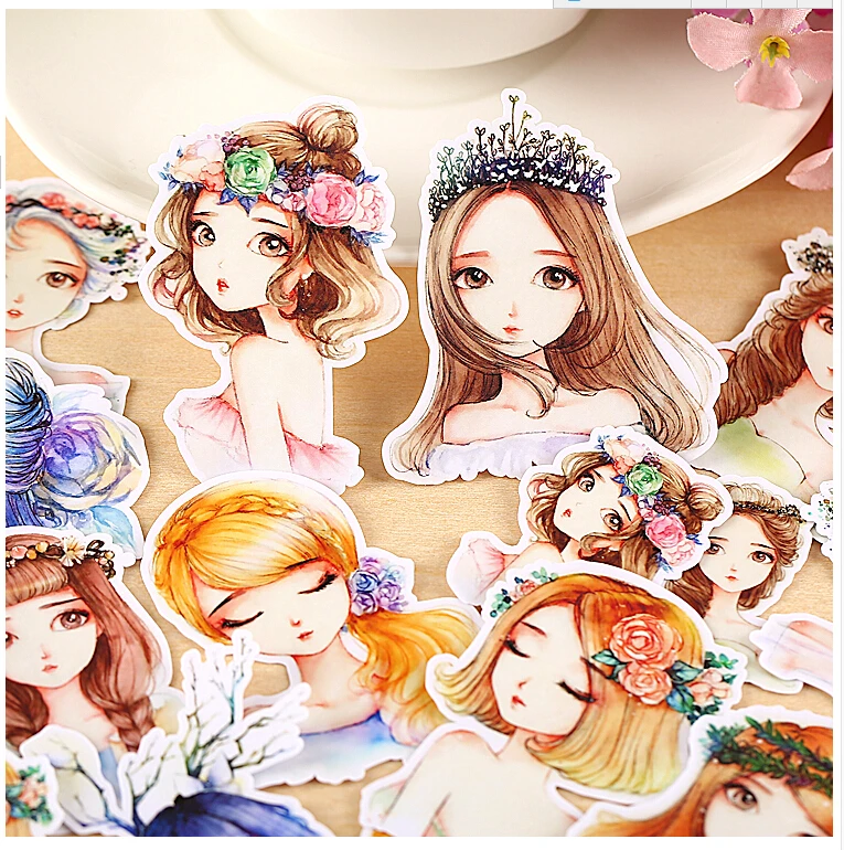 15pcs Creative Cute Self-made Forest Girl / Forest Spirit Scrapbooking Stickers /Decorative Sticker /DIY Craft Photo Albums