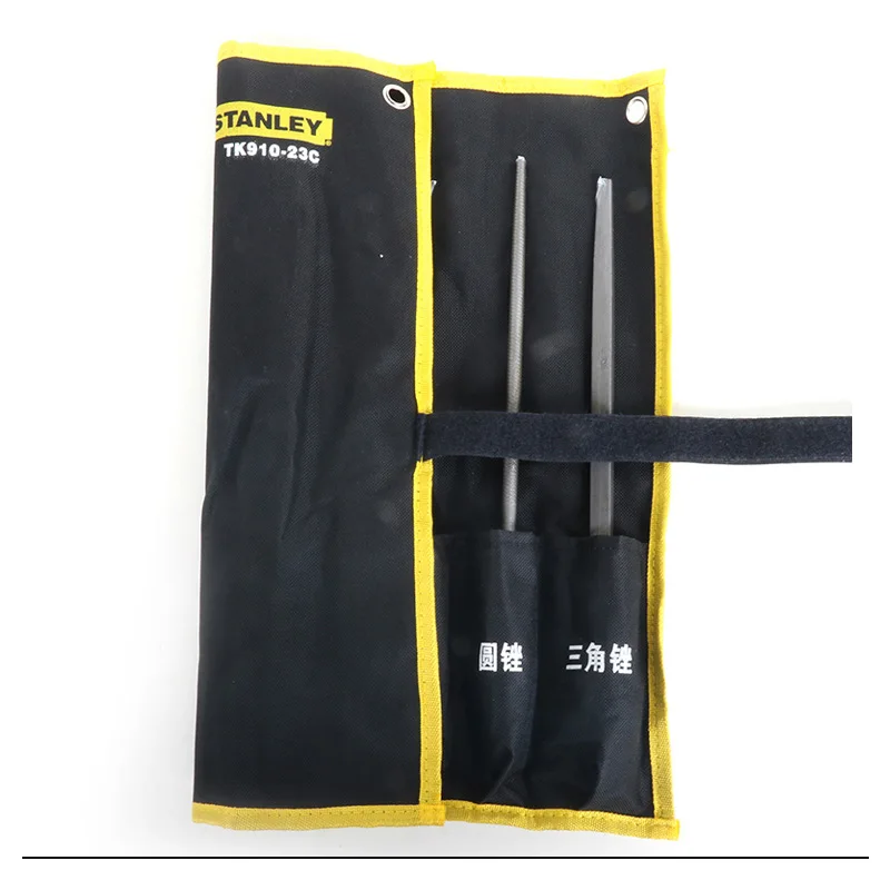 Stanley 8pc file set flat half round triangular files kit with pouch for jewelry glass metal working carpentry tools woodworking