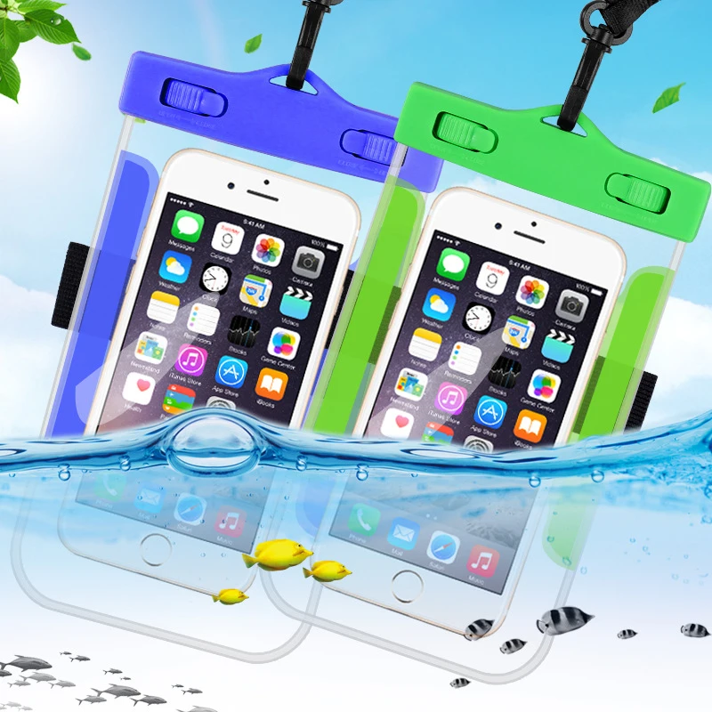 Waterproof Mobile Phone Case For iPhone 15 14 13 12 Xs Max Samsung S20 Clear PVC Sealed Underwater Cell Smart Phone Pouch Cover