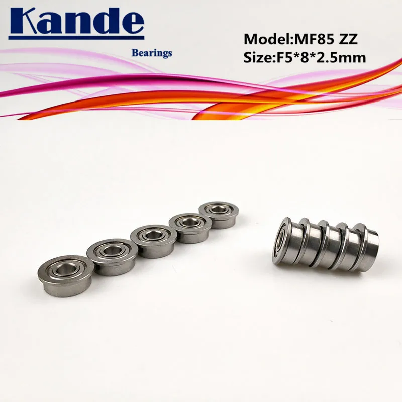 Kande Bearings 10PCS MF85ZZ MF85Z MF85 MF85 ZZ  MF85 Miniature Flange Bearing F5x8x2.5mm