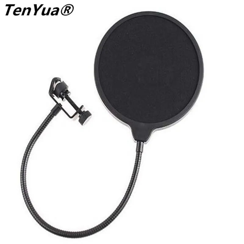 Flexible Microphone Pop Filter Singing Windscreen Shield Pod Cast Dual Double Layer Mask Anti Mic Metal Studio Pop Filter