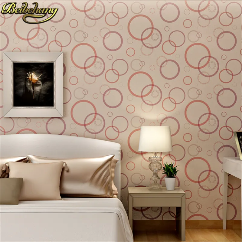 

beibehang Modern Luxury Circle Design Wallpaper 3D Stereoscopic Mural Wallpapers Non-woven Home Decor Wallpapers Flocking Wa