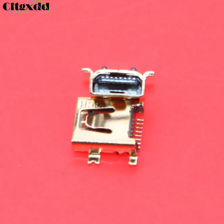 cltgxdd 1~100pcs Mini USB jack 8 Pin SMT SMD PCB female Socket Connector , 8pin Mini USB Charging data cable interface