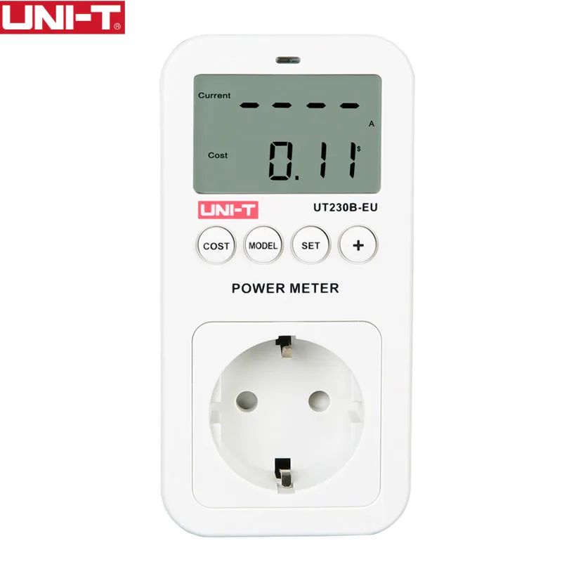 UNI-T UT230B-EU  Wattmeter Voltage Current Cost Frequency Power Meter LCD Energy Consumption  Monitor