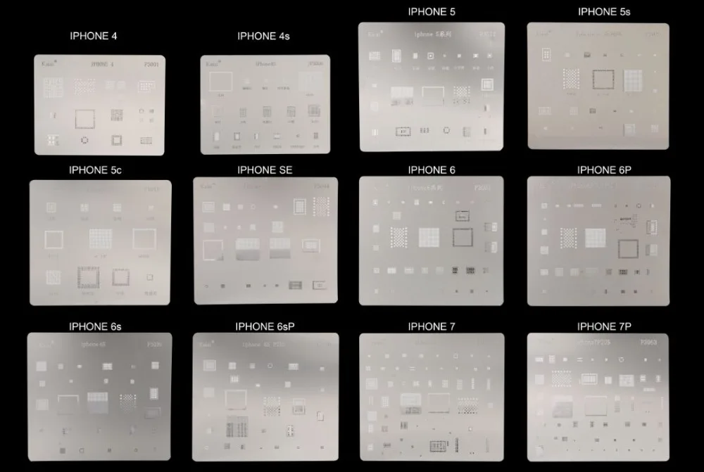 

1pcs IC Repair BGA Rework Reballing Stencils for iPhone 4 4S 5 5S 6S 6 6 Plus 7 7+ Mobile Phone Repair Heating Tools