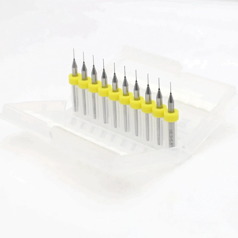 HANGXIN PCB Drill Kit 0.3mm 0.35mm 10PCS Tungsten Carbide CNC Router Wood Drilling Metalworking Core Twist Drill