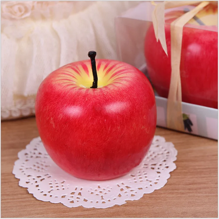 Candle apple Christmas Red Apple Shape candle making candle light smokeless Christmas Candles Gift Decoration Wedding Holiday