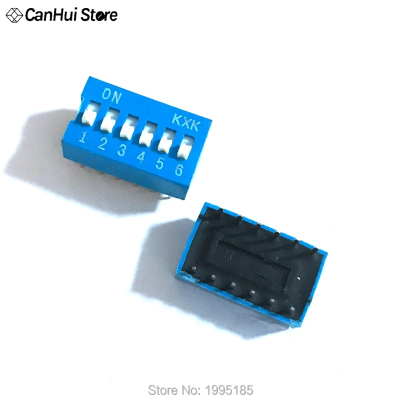 10pcs Slide Type Switch Module 1 2 3 4 5 6 7 8 10 PIN 2.54mm Position Way DIP  Pitch Toggle Switch Blue Snap Switch Dial Switch