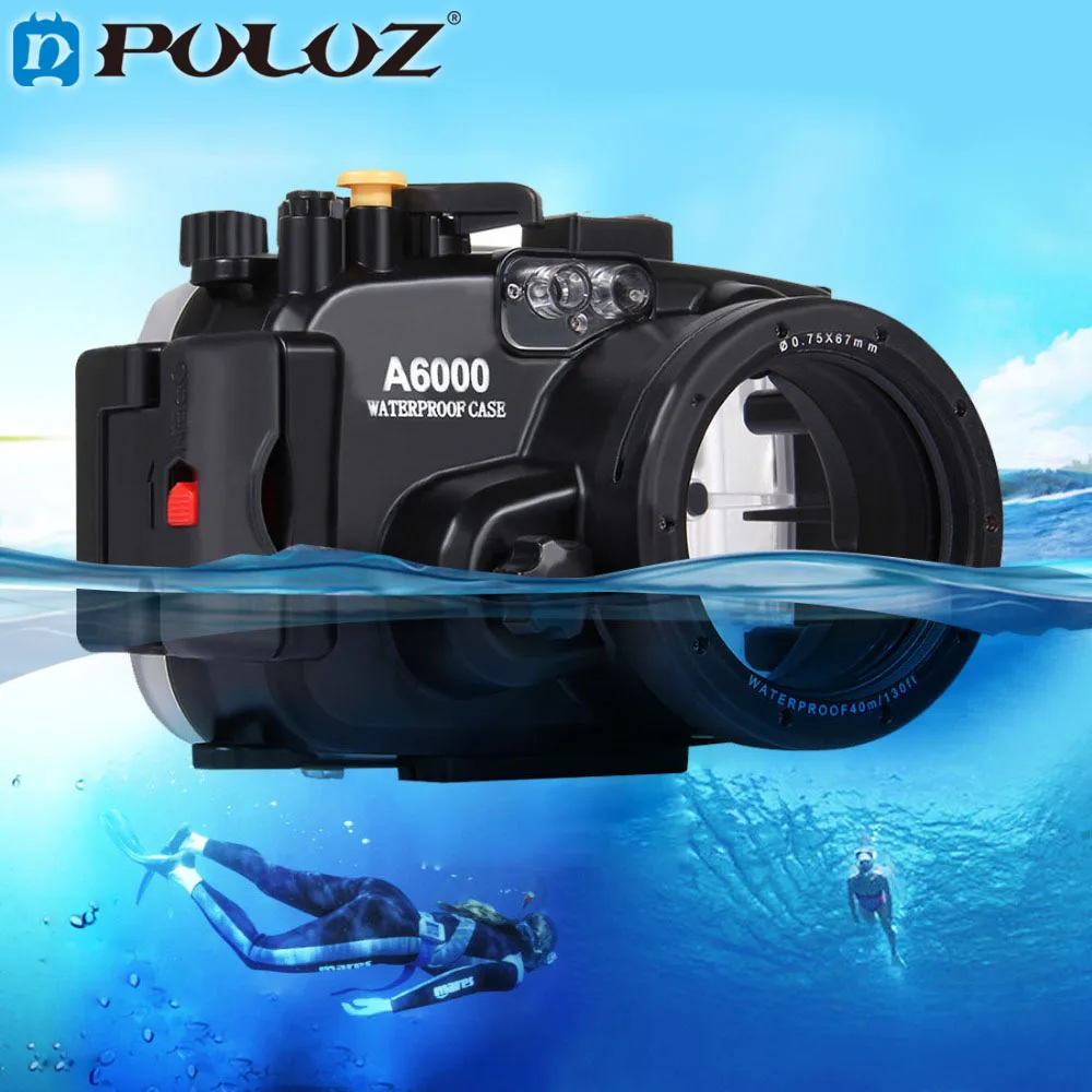 PULUZ 40m 1560inch 130ft Depth Underwater Swimming Diving Case Waterproof Camera bag Housing case for  Sony A6000