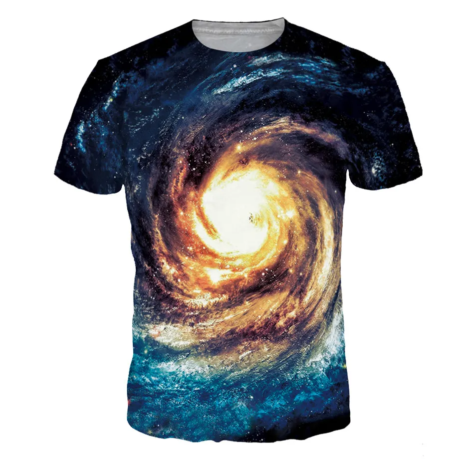 

Summer 4-13Y Boy Girl Galaxy T Shirt Kids Colorful Star Wormhole Vortex Space T-Shirts Children Funny Birthday Party 3d Tshirt