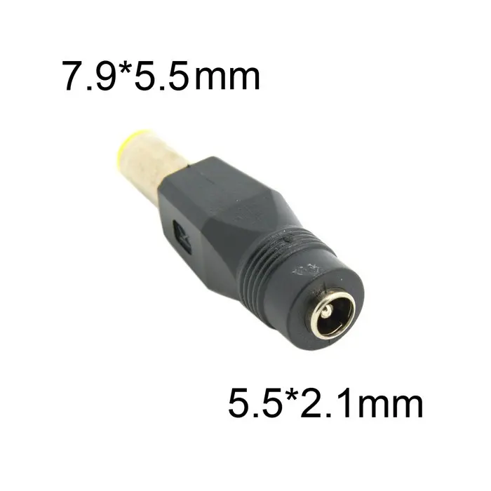 7.9 5.4mm DC Male 7.9 * 5.4 mm  to 5.5 * 2.1 mm 5.5 2.1mm DC Female Power Plug for Lenovo IBM Laptop Adapter