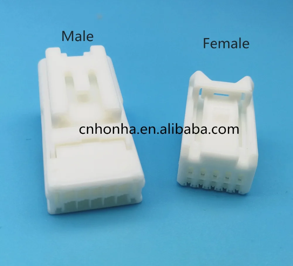 

Free shipping 10 Pin female male unsealed automotive wiring harness connector with terminal 6098-3909 6098-3869