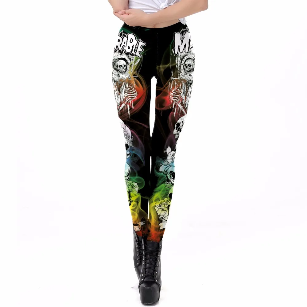 [You\'re My Secret] 2021 Gothic Skull Legging Women Halloween Miserable Ghost Leggings For Fitness High Waist Leggins Ankle Pants