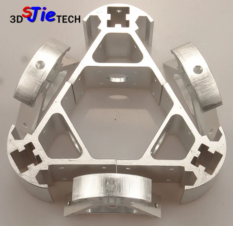 Reprap Kossel Frame for 2020 Aluminum Profile All Metal Corner Fitting Aluminum Alloy Angle kKit Colorful Blue Orange Red Gold