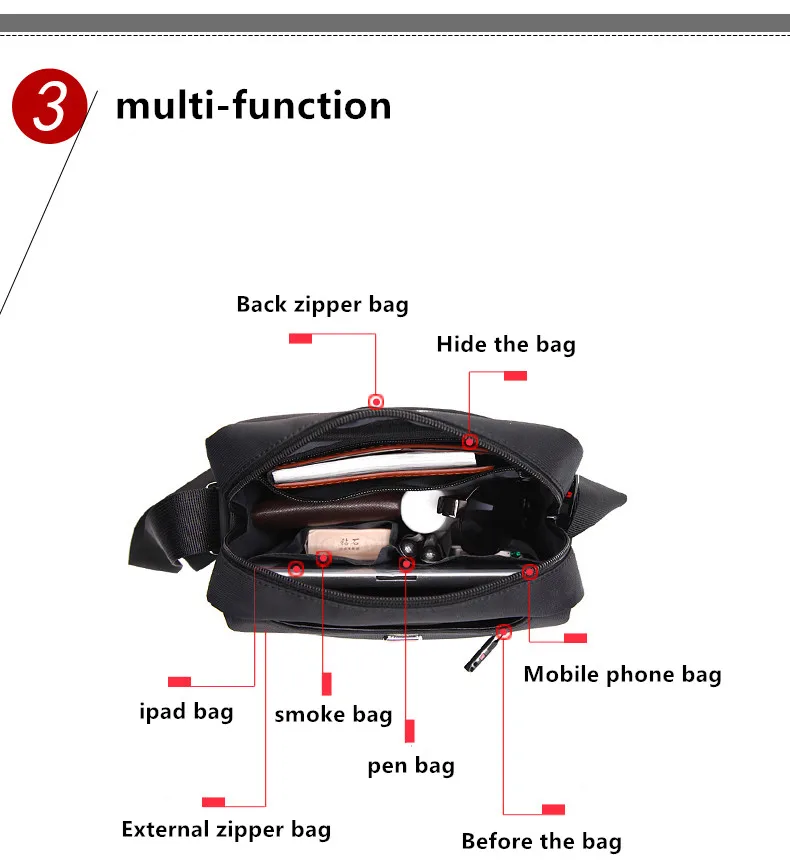 SWICKY men Multifunction fashion business casual tourist waterproof 10.1inch ipad oblique cross package Single shoulder bag