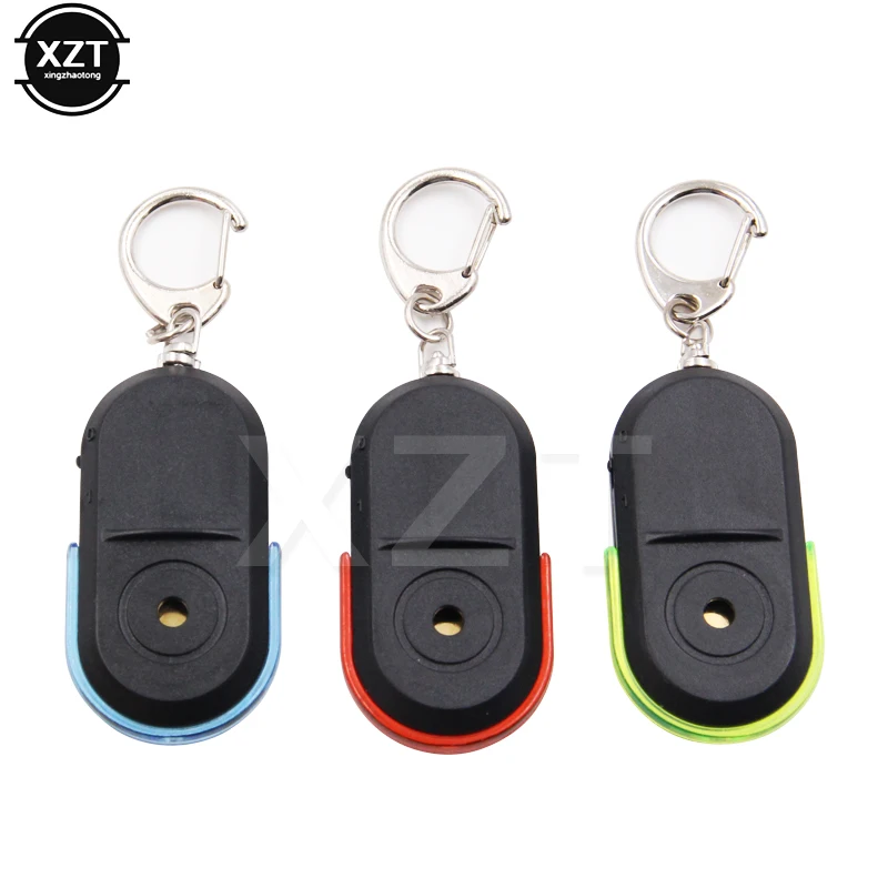 Portable Wireless Anti-Lost Alarm Key Finder Locator Keychain Whistle Sound LED Light Things Tracker