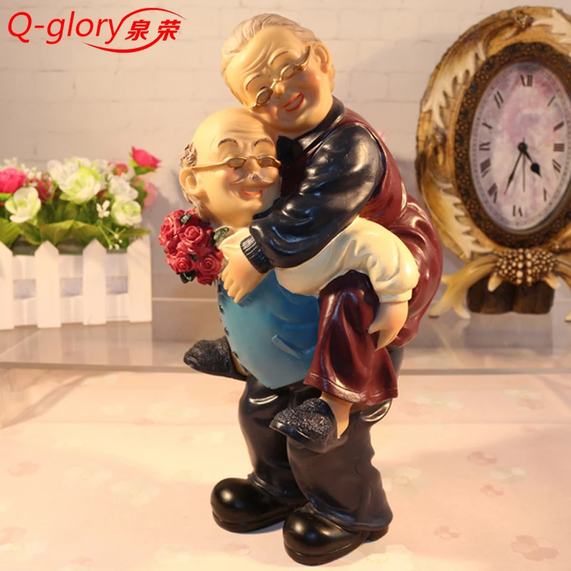 

Grandparents Model Home Decoration grandmother Sweety Lovers Couple Modern Living Room For Office Table Ornaments Gift