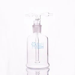 FAPE Monteggia gas washing bottle, Capacity 1000ml, Lab Glass Gas Washing Bottle muencks, Shisha hookah, Borosilicate glass