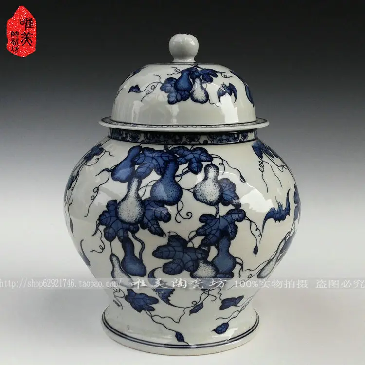 Jingdezhen blue and white porcelain ceramic POTS/general/dish of blue and white porcelain jar jar