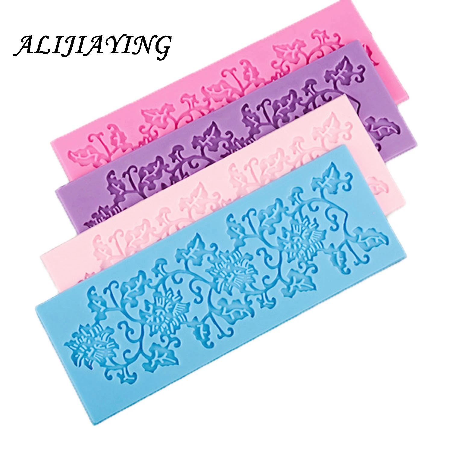 1Pcs Lace Mat Pad Fondant Flowers Decoration Silicone Mold Surafcraft Bakeware Baking Tools Cake Decorating Lace Mold D0774