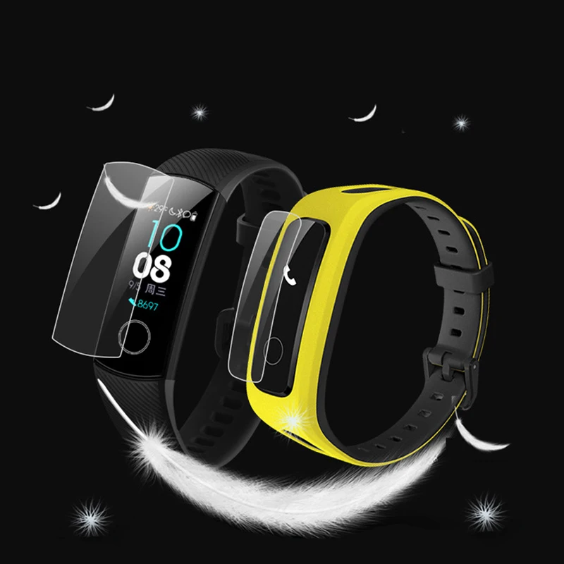 สำหรับ Huawei Honor Band 4 5 ป้องกันหน้าจอ Soft TPU ป้องกันฟิล์ม COVER สำหรับ Honor Band 4 รองเท้าวิ่งรุ่นกระจกนิรภัย