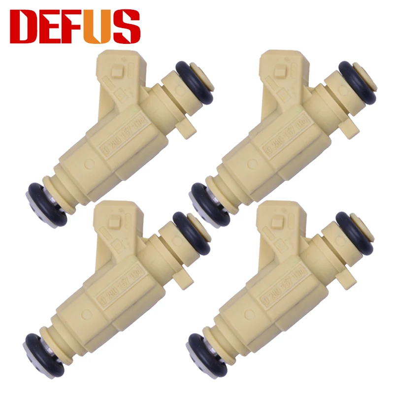 

DEFUS New Arrival 4X Fuel Injector OEM 0280157104 Bico Injetor For Chevrolet Agile Celta Cobalt Prisma Montana 1.4L Mercado Auto