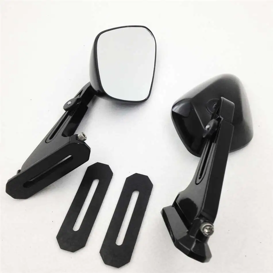 Universal Diamond Side Rearview Mirror For Honda Suzuki Yamaha Kawasaki Hayabusa Fireblade Motorcycle Street Bike Chrome / Black