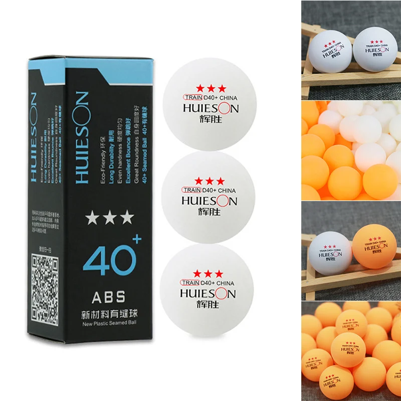 3pcs Pingpong Balls Table Tennis Professional Three-star Level  ABS 40+mm Table Tennis Balls Racquet Sports Accessories Kit