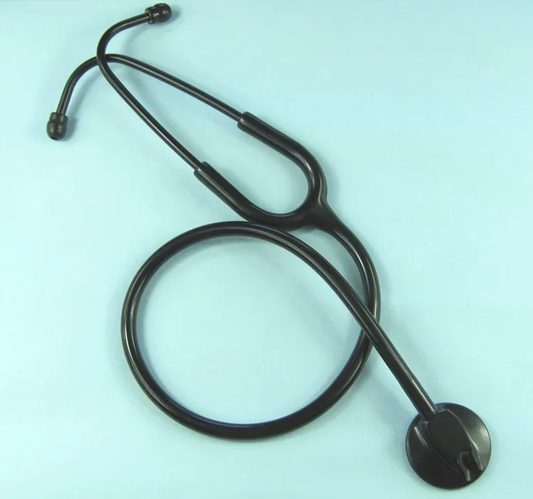 2pcs Classic luxury black single head stethoscope single head stethoscope flat stethoscope luxury type