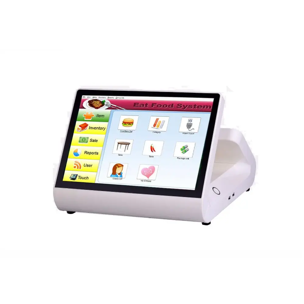 

ComPOS 12 Inch Wide Screen Capacitive Touch Screen POS Terminal //All in one PC With Customer Display For Restaurant POS System