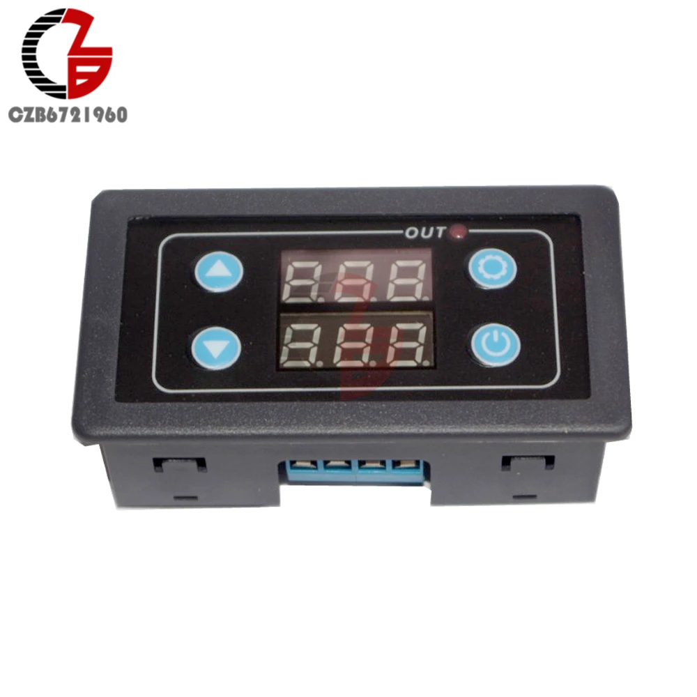 5V 12V 24V 110V 220V Digital Time Relay Module Dual Display Time Delay Relay Timer Switch Power Control for Car Home LED Light