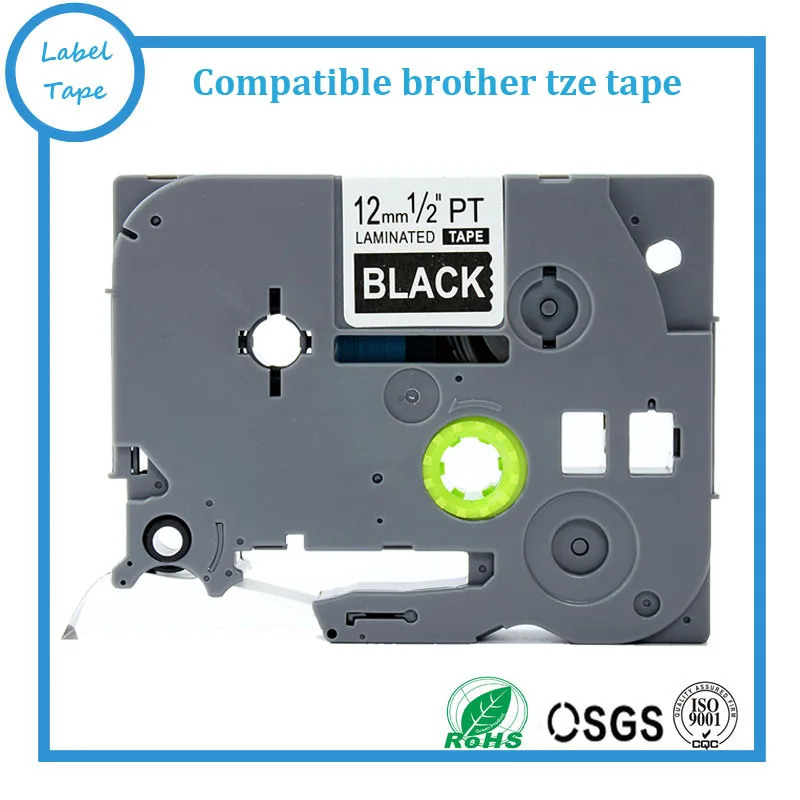 2pcs/lot label tape cartridge for brother P-touch TZe-335 TZe 335 TZ-335 TZ 335, 1/2