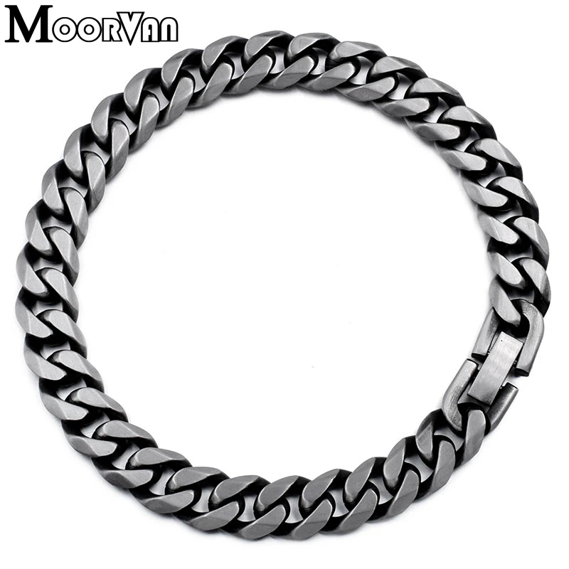 Cool Men Stainless Steel Bracelet 18/19/20cm Custom Length Women Bracelet & Bangle Punk Rock Party Jewelry Party 2021 New B709