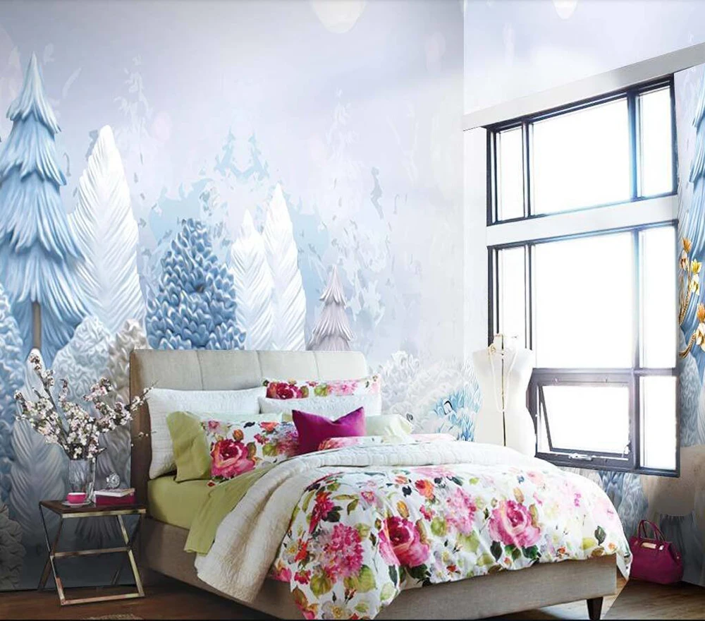 Decorative wallpaper Modern pastoral wind background wall painting