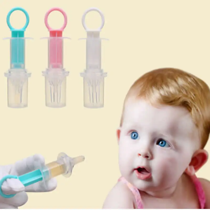 Baby kids smart medicine dispenser Needle Feeder Squeeze Medicine Dropper Dispenser Pacifier Feeding Utensils