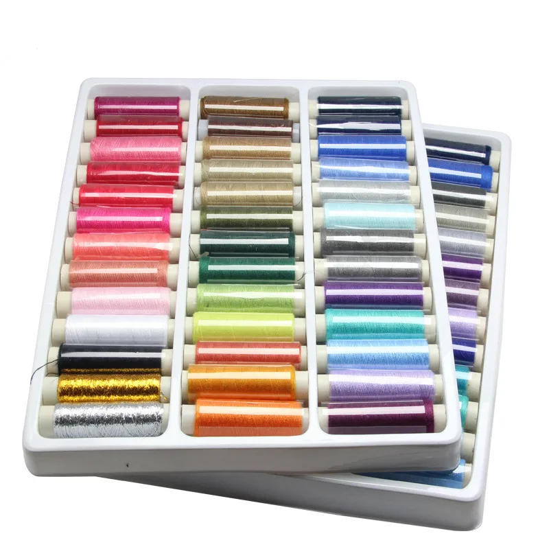 New 39Pcs/pack 39Color Household Sewing Tread Polyester Spool Strong Durable Mix Colorl DIY Sewing Thread With Free Sewing Tools