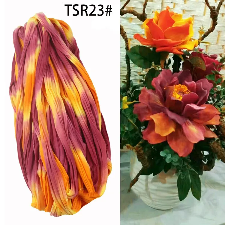 10pcs Gradient Color Tensile Nylon Stocking DIY Flower Making Material Handmade Craft Accessories Wedding Decor Nylon Flower