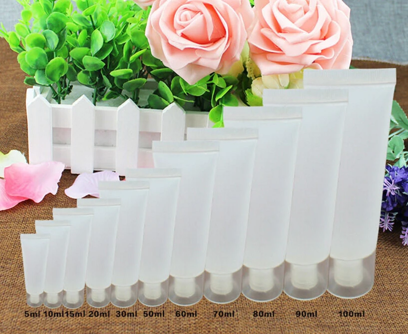 500pcs/Lot 5g Plastic Cosmetic Soft Balm Lip Refillable Bottle Pot 5ml Small Skincare Cream Package