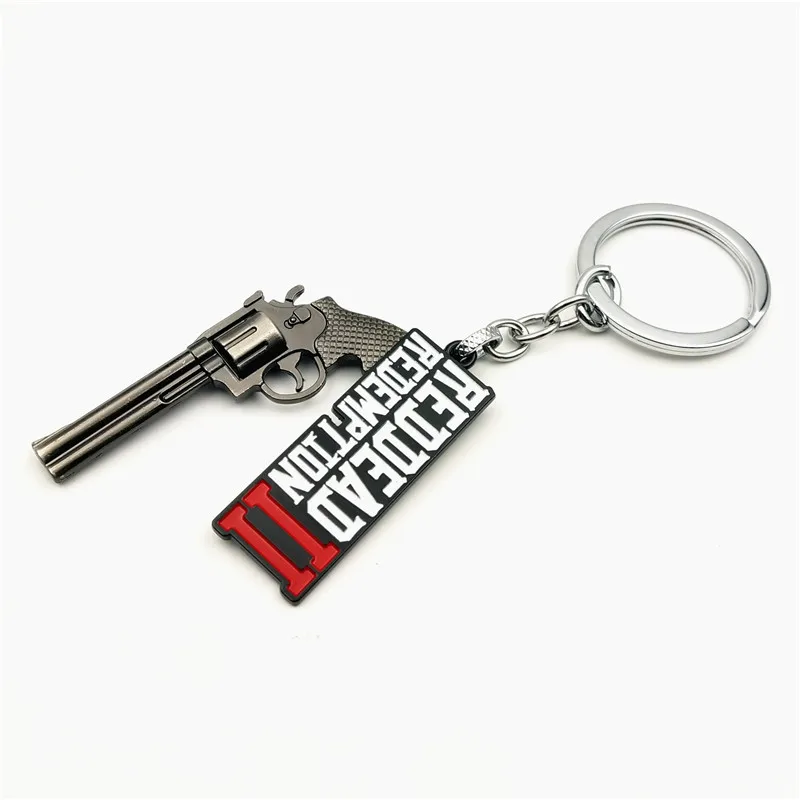 Gioco Red Dead Redemption 2 Portachiavi Portachiavi Pistola Giocattolo Chaveiro Borsa Gioielli Souvenir llaveros Memento Per i fan