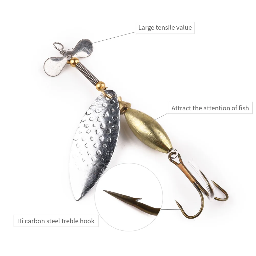 HENGJIA 1PCS hard metal spoon Fishing Lures wobble 9.8CM 15G pike bass peche fishing baits pesca fishing tackles SP111