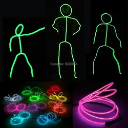 Popular Dance EL Wire Suit Clothings Light up performance costume Matchstick Men Led Costume Stage Show Costume Decoration