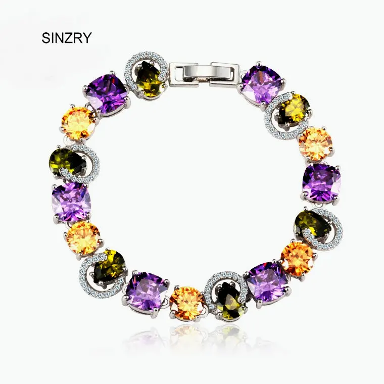 

Hot Sparkling AAA+ Cubic Zirconia Stone women CZ bridal wedding charm bracelet & bangle fashion jewery accessory wholesale