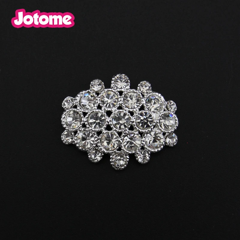 100pcs/lot 30mm rhinestone Crystal Flat back Button For Wedding Invitation card