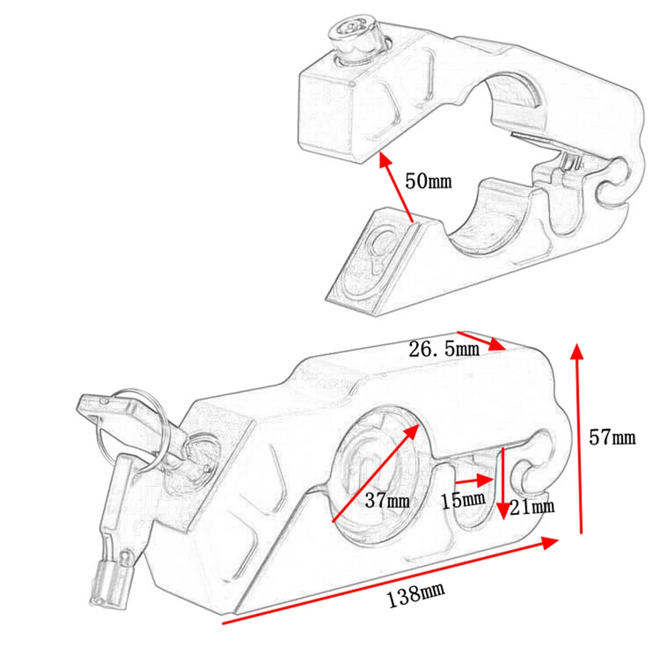 CNC Handle Grip Security Safety Locks Motorcycle Brake Clutch Levers Locks For Kawasaki Honda Yamaha Suzuki Benelli