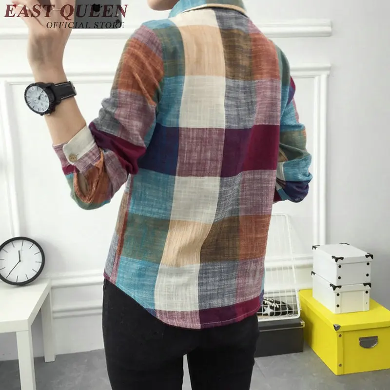 Neue Ankunft 2018 sommer frauen bluse langarm tartan kleidung baumwolle plaid shirt weibliche casual streetwear NN0356 CQ