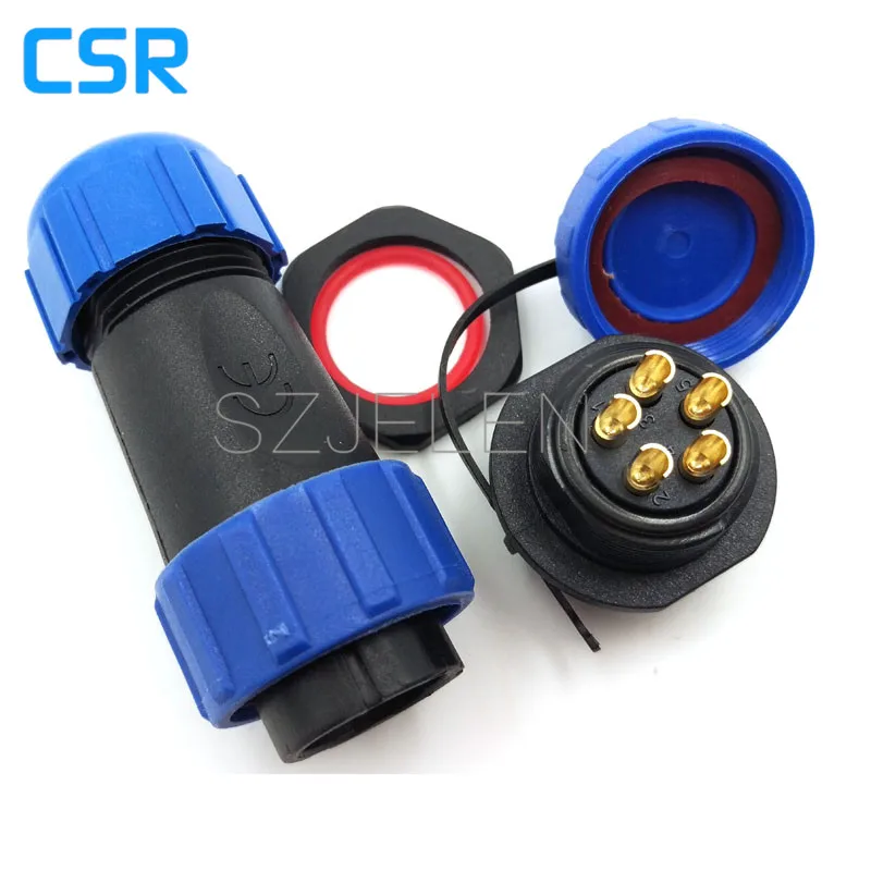 SP2110/P5-S5, 5 Pin Male And Female Butt Aviation Plug, Industrial Plug, LED Waterproof Cable Connector Plug Socket